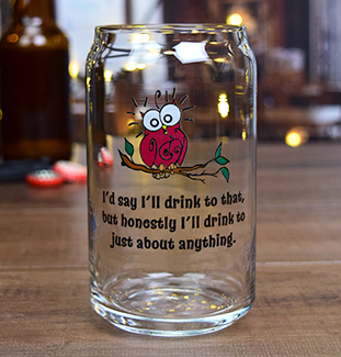 CUSTOM DESIGN - 16oz Beer Can Glass – Monkeyfly Memories