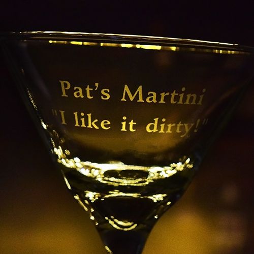 Custom Etched Martini Glass, Sandblasted Glass, Personalized