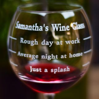 Engraved Graduated Balloon Wine Glass