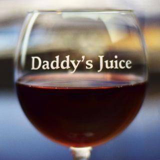 Engraved Mommy's or Daddy's Juice Balloon Wine Glass