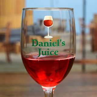 Printed Juice Goblet Wine Glass