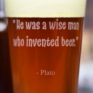 Engraved Great Drinking Quotes Pint Glasses