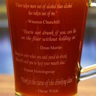 Engraved Great Drinking Quotes Pitcher