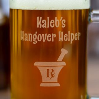 Engraved Hangover Helper Beer Mug