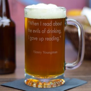 Engraved Great Drinking Quotes Beer Mug