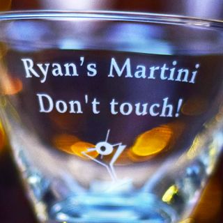 Engraved Personal Stemless Martini Glass