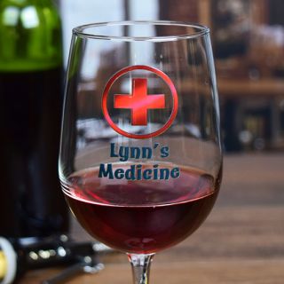 Printed Medicine Tall Wine Glass