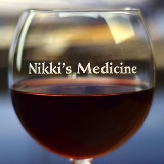 Engraved Medicine Balloon Wine Glass