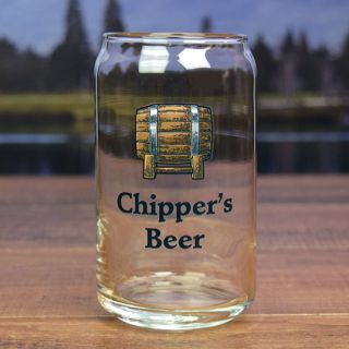 Printed Personal Brew Beer Can Glass