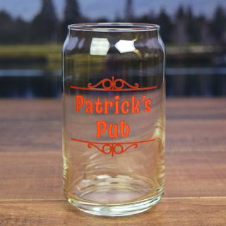 Printed Personal Bar Beer Can Glass