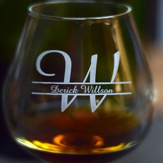 Engraved Tailored Name Snifter Glass