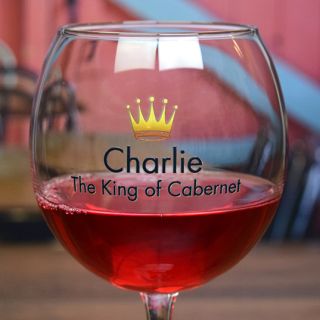 Printed Royalty Balloon Wine Glass