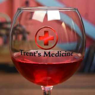 Printed Medicine Balloon Wine Glass