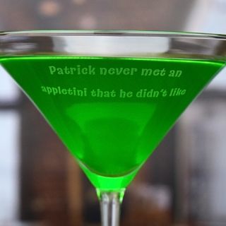 Engraved Never Met Classic Martini Glass