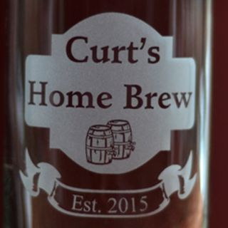 Engraved Custom Home Brew Beer Can Glass