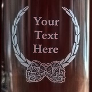 Engraved Beer Label Beer Can Glass