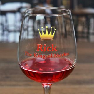 Printed Royalty Contour Wine Glass