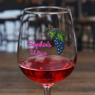 Printed Personal Contour Wine Glass 