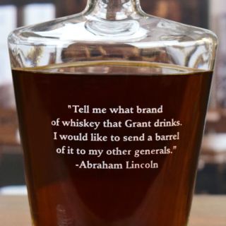 Engraved Great Drinking Quotes Liquor Decanter