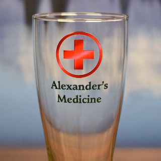 Printed Medicine Pilsner Glass