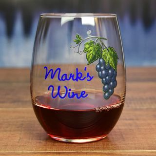 Printed Personal Stemless Wine Glass