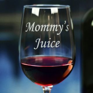 Engraved Mommy's or Daddy's Juice Tall Wine Glass